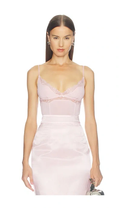 Camila Coelho Rosaline Bodysuit In Pink