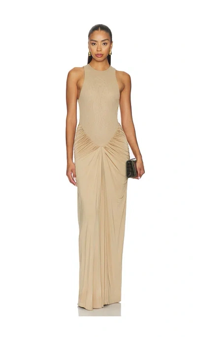 Camila Coelho Sabina Maxi Dress In Brown