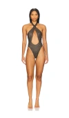 Camila Coelho Sahara One Piece In Dark Brown