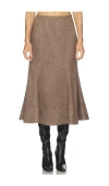 Camila Coelho Sidonia Midi Skirt In Brown