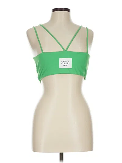 Pre-owned Camila Coelho Sleeveless Top Green Halter Neckline Tops
