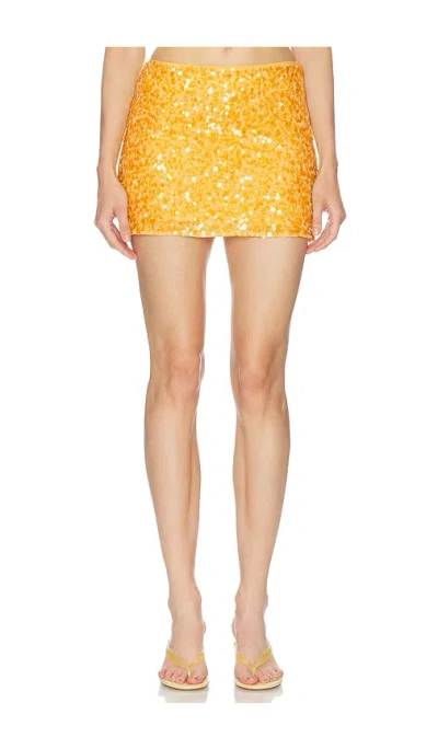 Camila Coelho Solena Mini Skirt In Gold