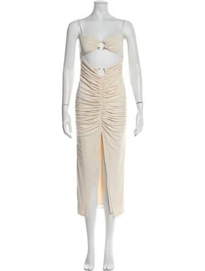 Pre-owned Camila Coelho Square Neckline Long Dress In Neutral