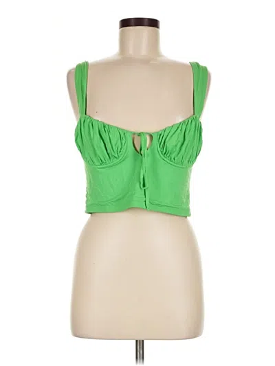 Pre-owned Camila Coelho Tank Top Green Sweetheart Neckline Tops