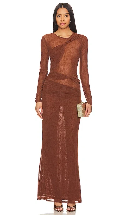 Camila Coelho Tatiana Maxi Dress In 棕色