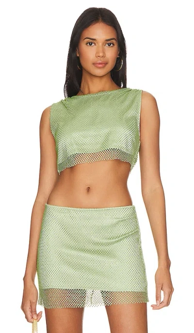 Camila Coelho Oberteil Tropez In Pale Sage