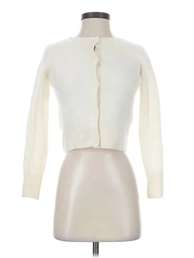 Pre-owned Camila Coelho Wool Cardigan Sweater In White