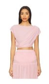 Camila Coelho Yara Crop Top In Neutral
