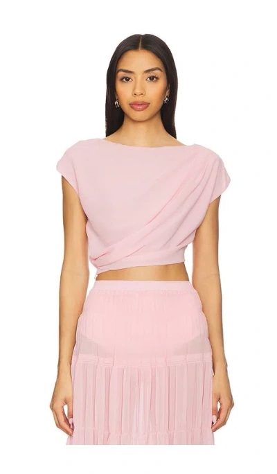 Camila Coelho Yara Crop Top In Neutral