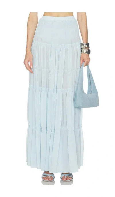 Camila Coelho Yara Maxi Skirt In Blue