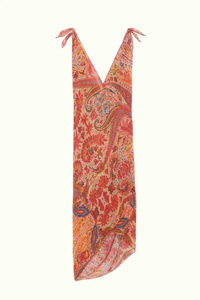 Camila Ctg Women's Birmania Long Sarong In Red