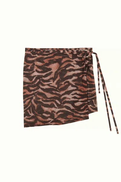 Camila Ctg Women's Brown Pareo Serengeti Skirt