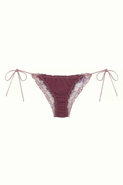 Camila Ctg Women's Purple / Rose Gold Arles Rizo Bikini Bottom In Burgundy
