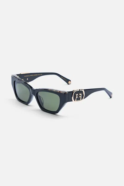 Camilla Access All Areas Sunglasses Black / Cookie Tort In Blue
