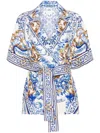 Camilla Azul Adventures Double-breasted Short Jacket In 白色