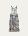 Camilla Al Manial Palace Memoirs Tie-front Maxi Dress In Al Manial Palace Memoirs