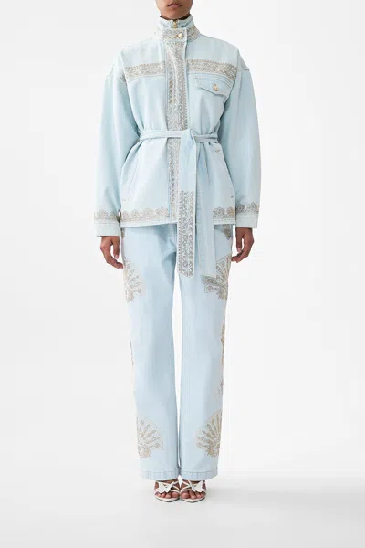 Camilla Alika Istanbul Alchemy High Neck Jacket Denim In Blue