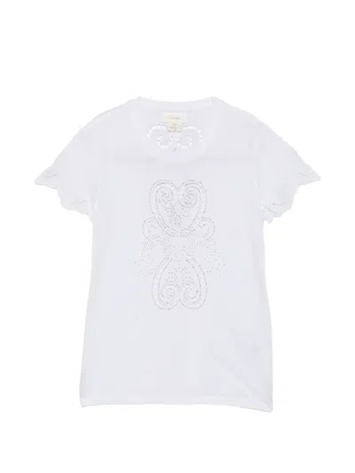 Camilla All About That Lace Slim-fit T-shirt In White