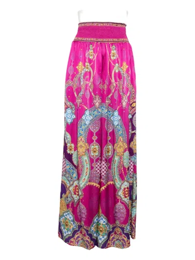 Camilla All-over Print Silk Pants In Multi