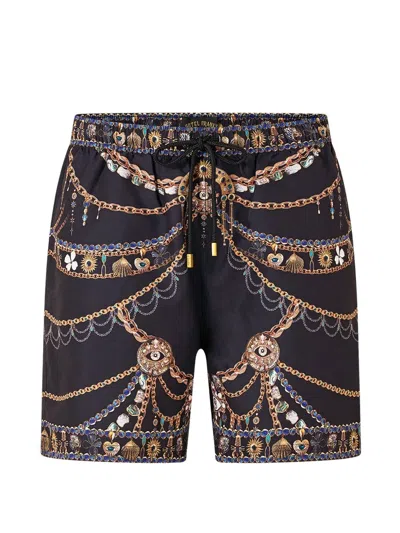 Camilla Amulets And Alchemy Board Swim Shorts In Black