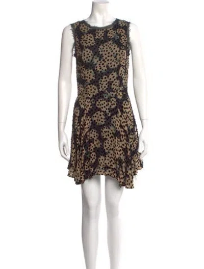Pre-owned Camilla And Marc Animal Print Mini Dress In Neutral