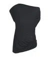 Camilla And Marc Asymmetric Draped Ando Top In Black