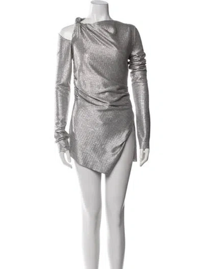 Pre-owned Camilla And Marc Asymmetrical Mini Dress W/ Tags In Gray