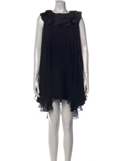 Pre-owned Camilla And Marc Bateau Neckline Knee-length Dress In Black