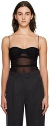 Camilla And Marc Black Marjorelle Bodysuit In Dblk Black