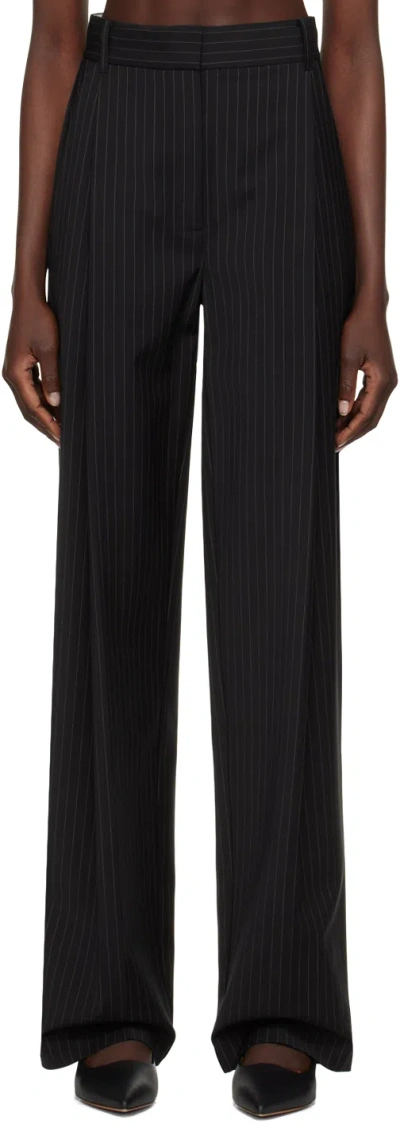 Camilla And Marc Black Thera Trousers In Dblk Black Pinstripe
