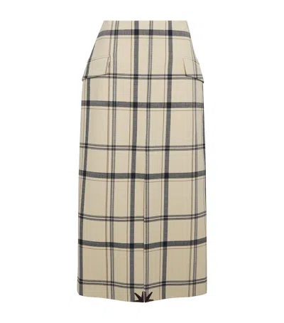 Camilla And Marc Corelia Check Midi Skirt In Ivory