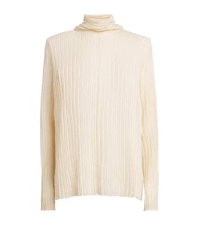 Camilla And Marc Cotton-blend Christo Pleated Shirt In Ivory