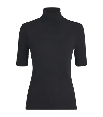 Camilla And Marc Cotton Dakota Funnel-neck Top In Black