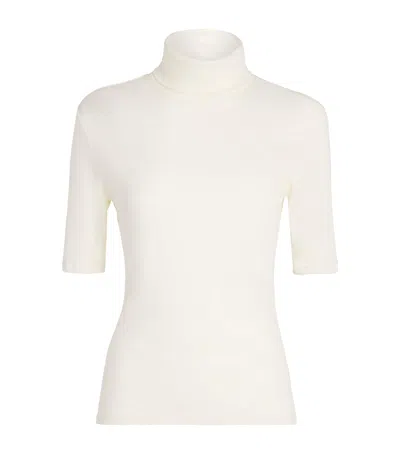 Camilla And Marc Cotton Jersey Dakota Rollneck Top In White