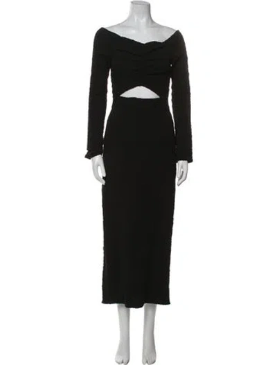 Pre-owned Camilla And Marc Cowl Neck Long Dress In Black