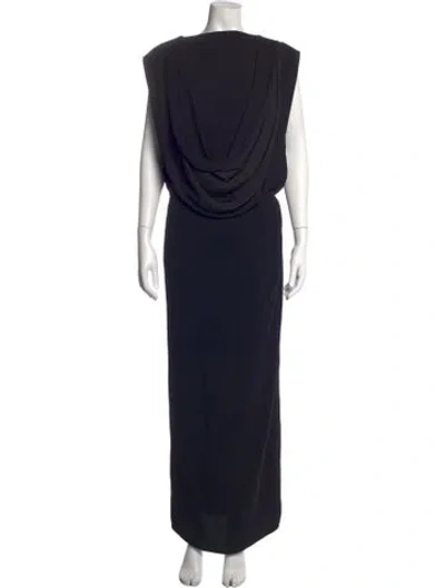 Pre-owned Camilla And Marc Cowl Neck Long Dress In Black
