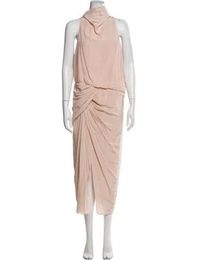 Pre-owned Camilla And Marc Cowl Neck Long Dress In Pink