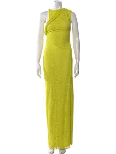 Pre-owned Camilla And Marc Cowl Neck Long Dress W/ Tags In Yellow