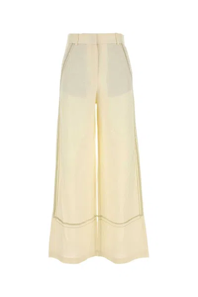 CAMILLA AND MARC CREAM LINEN BLEND FORTUNA WIDE-LEG PANT