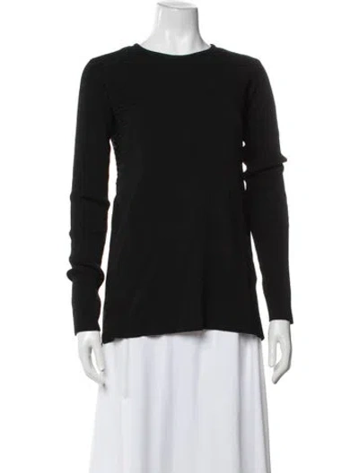 Pre-owned Camilla And Marc Crew Neck Long Sleeve Top In Black