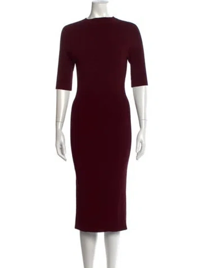 Pre-owned Camilla And Marc Crew Neck Midi Length Dress In Burgundy
