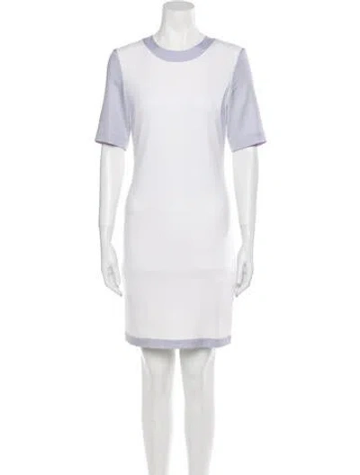 Pre-owned Camilla And Marc Crew Neck Mini Dress In Neutral