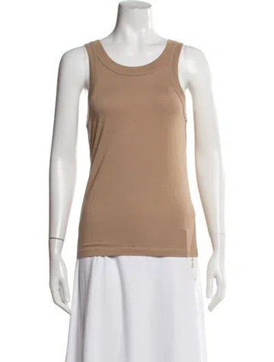 Pre-owned Camilla And Marc Crew Neck Sleeveless Top W/ Tags In Brown