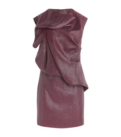 Camilla And Marc Draped Sana Mini Dress In Burgundy