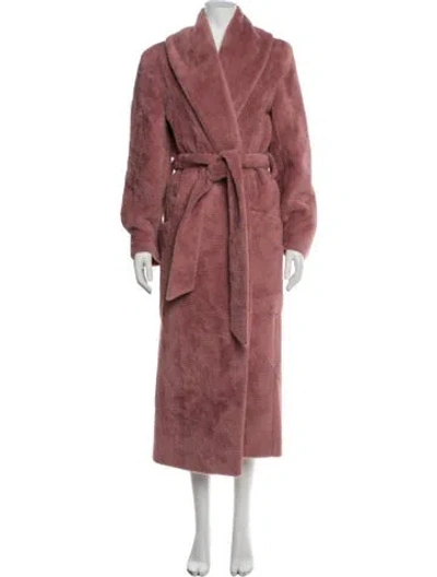 Pre-owned Camilla And Marc Faux Fur Coat In Pink