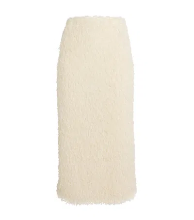 Camilla And Marc Feather Frieze Midi Skirt In Neutral