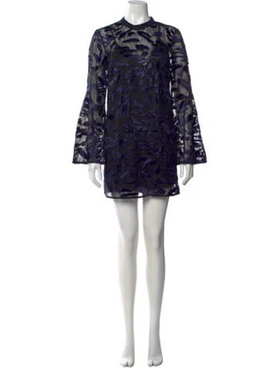 Pre-owned Camilla And Marc Floral Print Mini Dress In Black