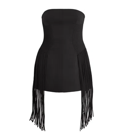 Camilla And Marc Fringe-detail Strapless Top In Black