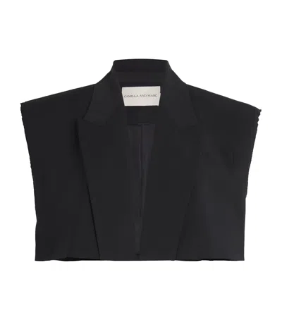Camilla And Marc Gourman Cropped Vest In Black