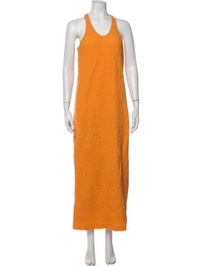 Pre-owned Camilla And Marc Halterneck Long Dress W/ Tags In Orange